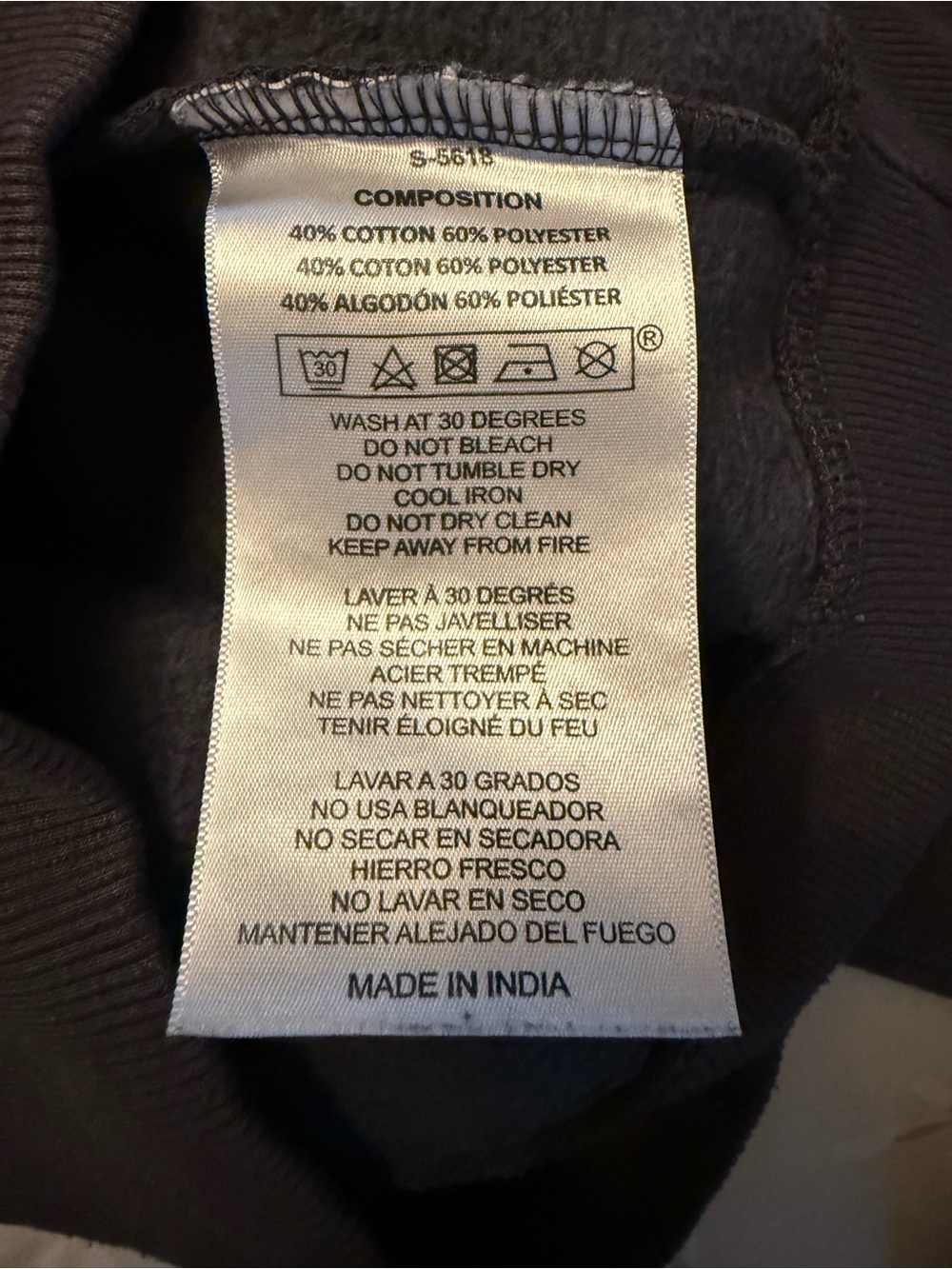 Myra Bag Grey Graphic Hoodie - Picture 4 of 5
